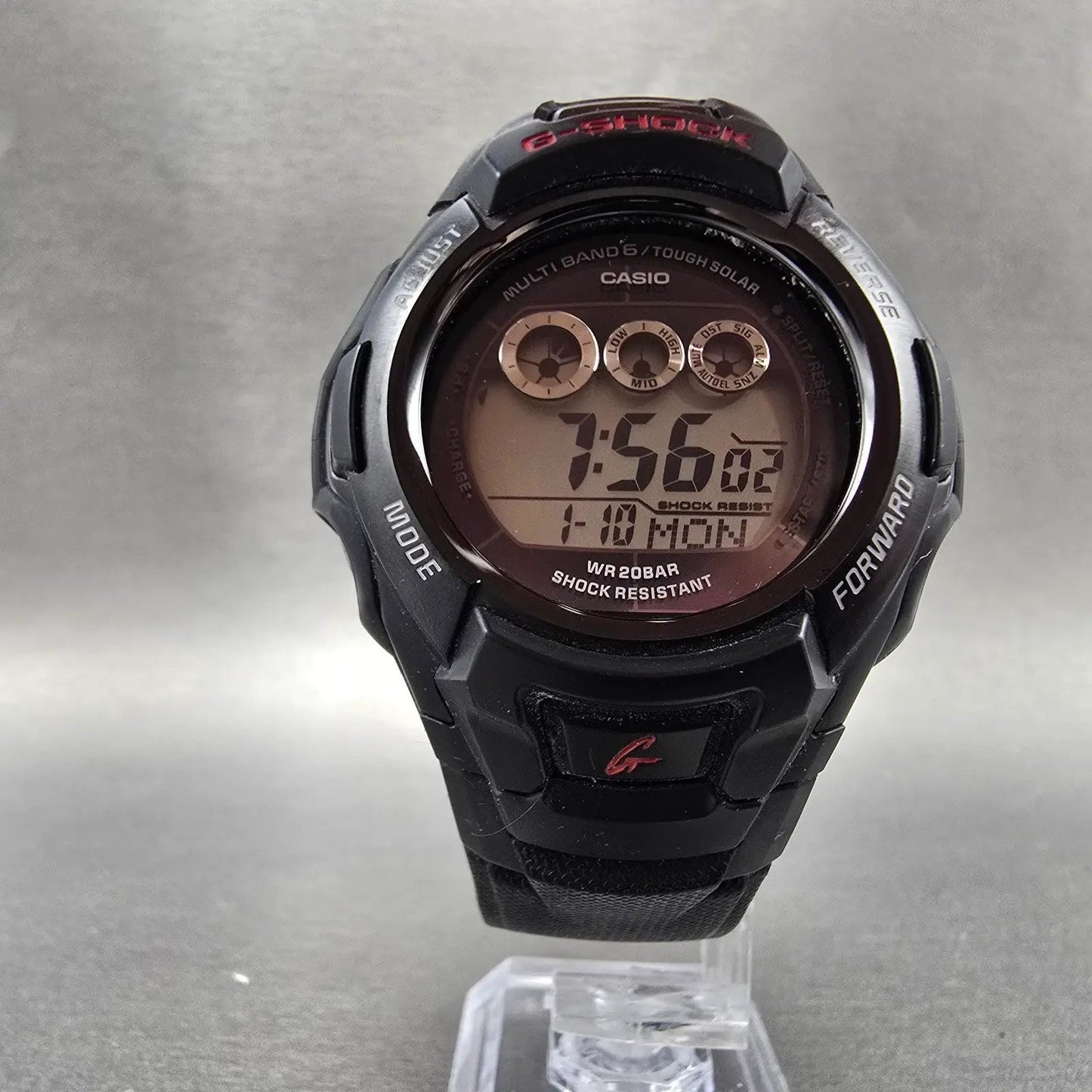 Casio G-Shock GW-M530A Watch Men 47mm Digital Black Alarm Chrono Solar Works AD5