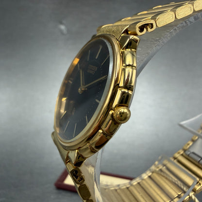 Citizen CQ Watch Unisex 30mm Black Dial Gold Tone Round 3620-364601 NewBat NOS2