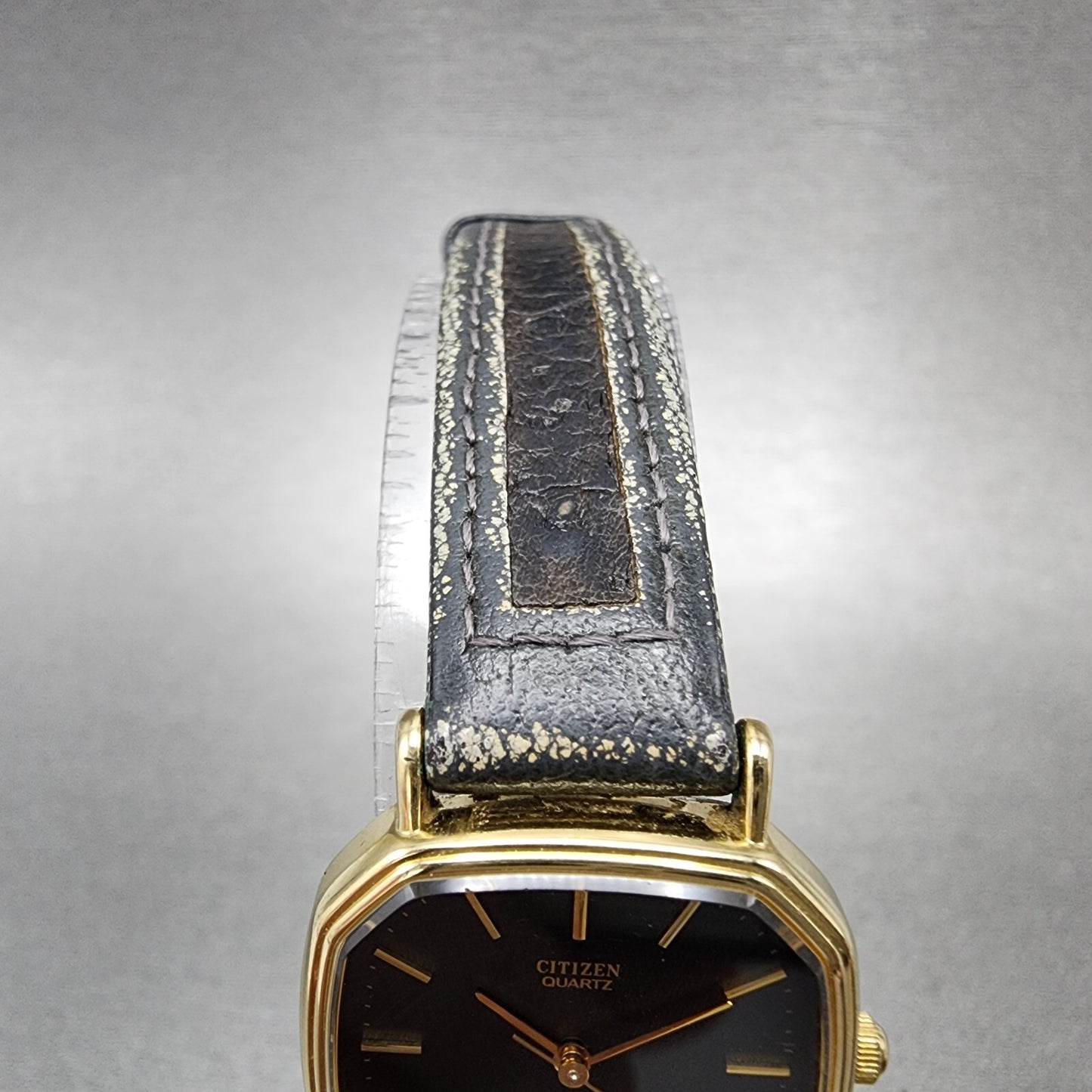 Citizen CQ Watch Women 23mm Black Dial Gold Tone Octagon 2931291603 New Battery4