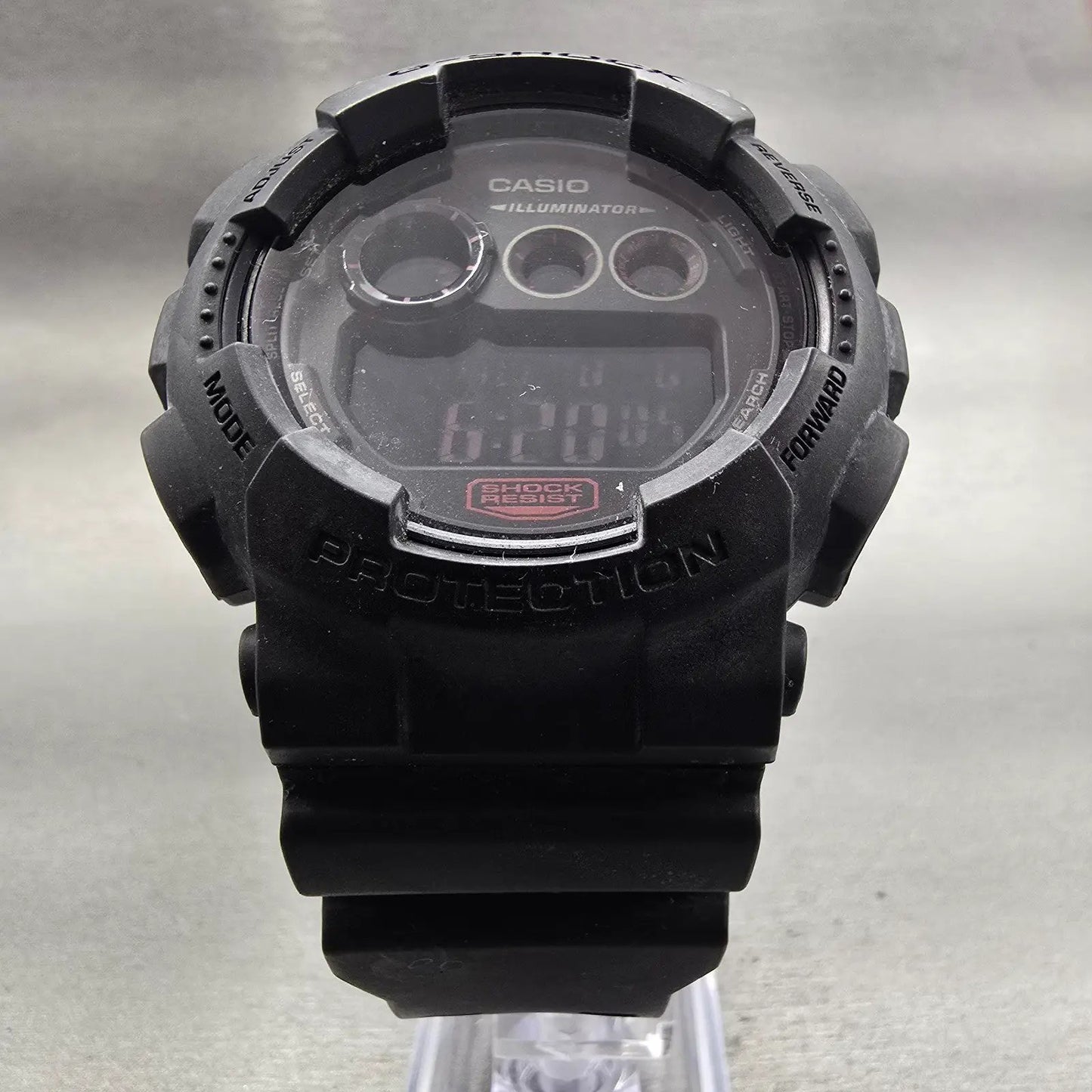 Casio G-Shock GD-120MB Watch Men 51mm Black Red Chronograph Alarm New Battery5