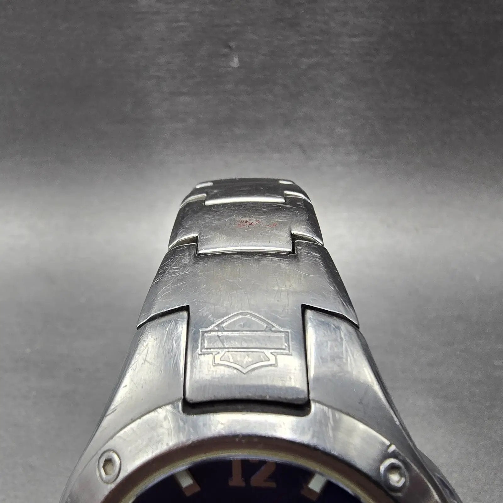 Bulova Harley Davidson Watch Men 40mm Blue Dial Silver Tone Date 76B01 New Batt4