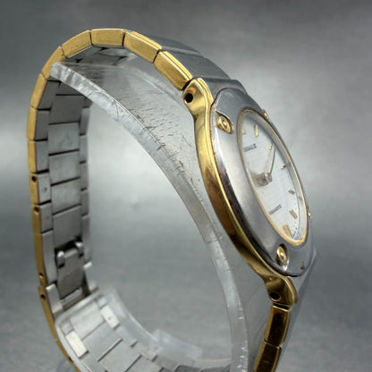 Seiko Lassale Watch Women 25mm White Dial Two Tone Round 1E50-0A99 New Battery3
