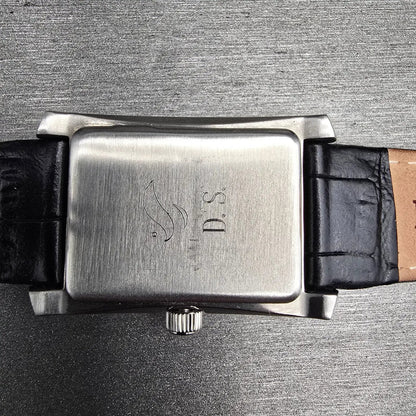 Bulova Watch Men 24mm Silver Dial Silver Tone Rectangle 96A156 New Battery13