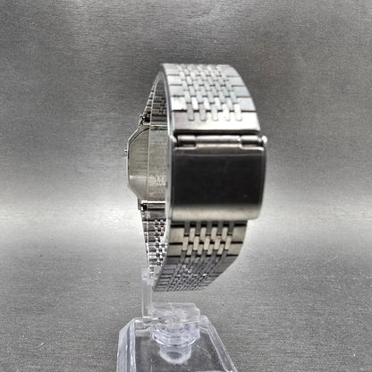 Seiko Watch Men 30mm Silver Digital F441-4010 Octagon PARTS Vintage8