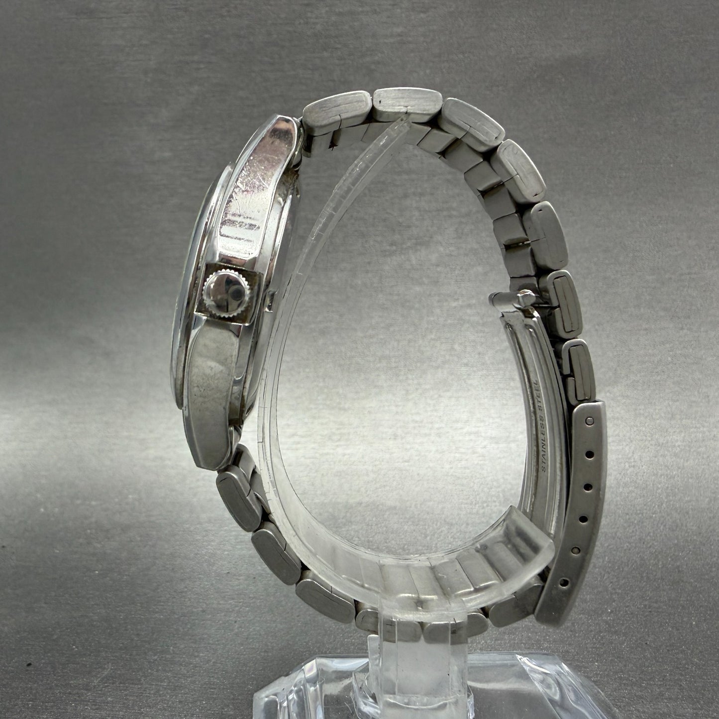 Casio Beside Watch Men 35mm Silver Dial Steel Daydate Round BES-105 New BatteryA6