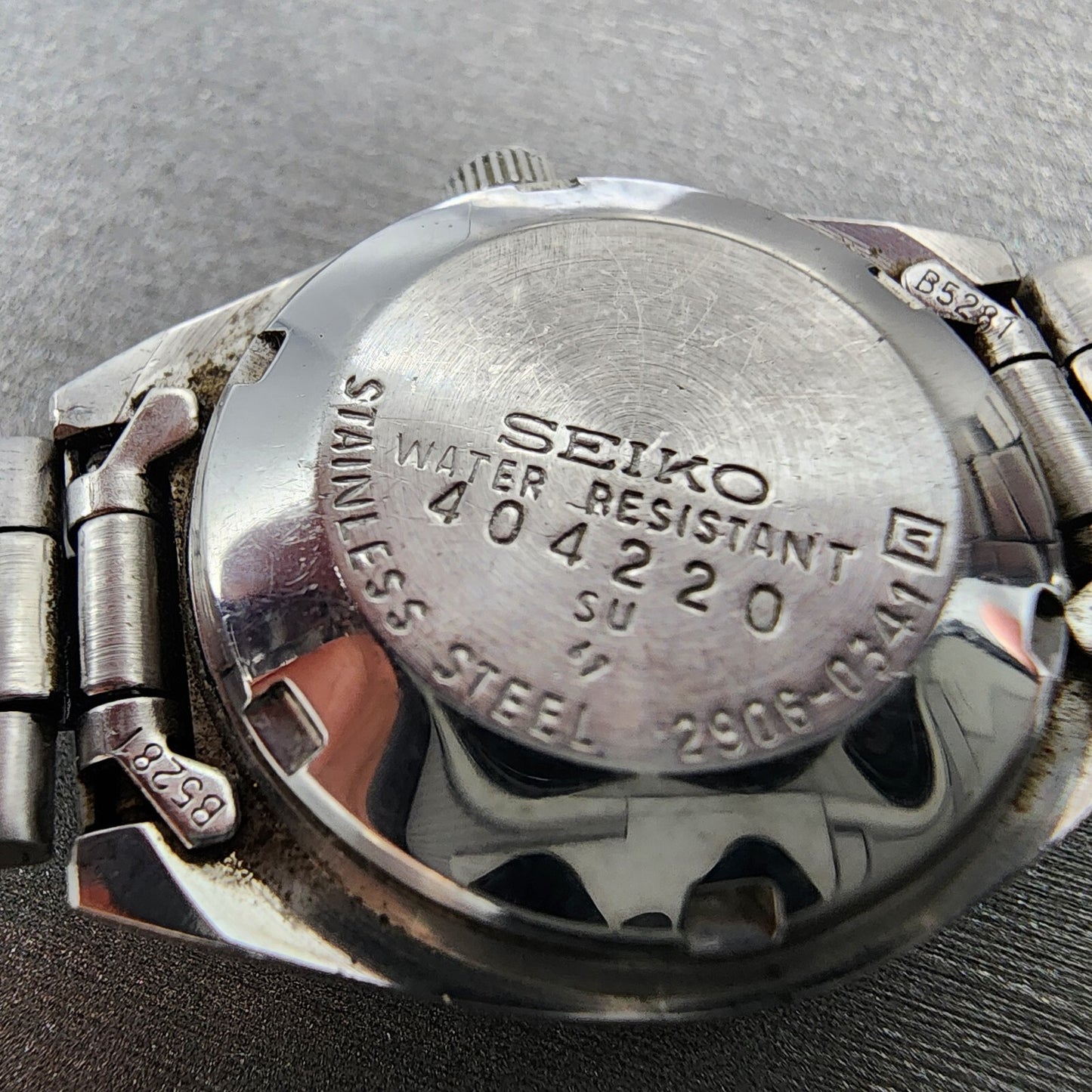 Seiko 5 Automatic Watch Women 24mm Black Dial Steel Daydate 2906-0341 PARTS