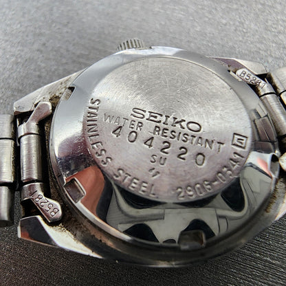 Seiko 5 Automatic Watch Women 24mm Black Dial Steel Daydate 2906-0341 PARTS