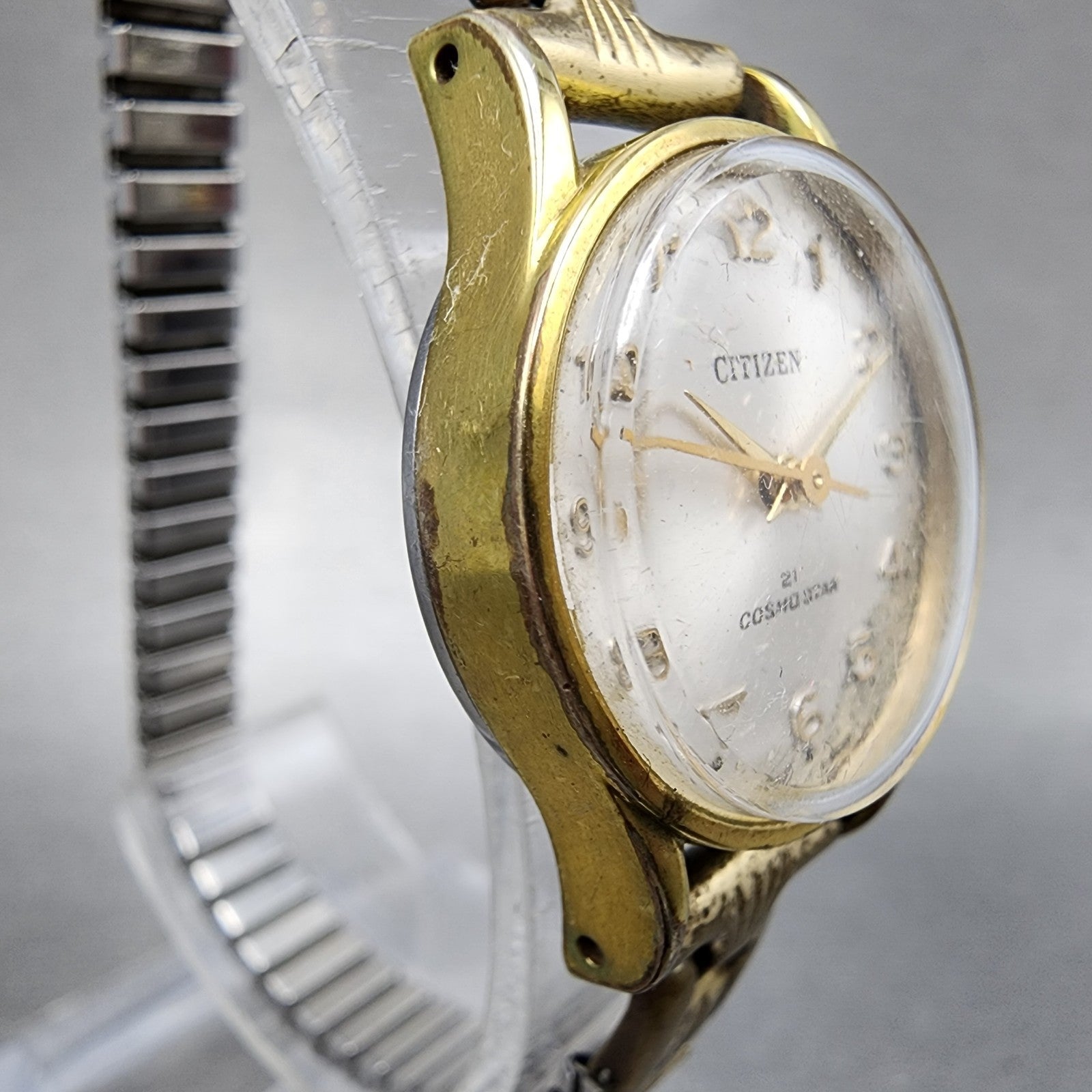 Citizen Cosmo Star Watch Women 22mm Silver Dial Gold Tone Manual 4620054 Runs3