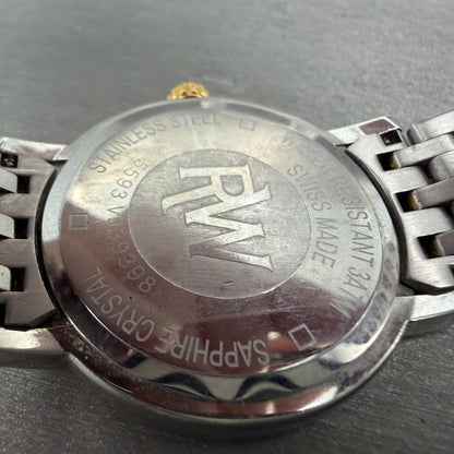 Raymond Weil Toccata Watch Men 35mm White Dial Two Tone Date Round New Battery9