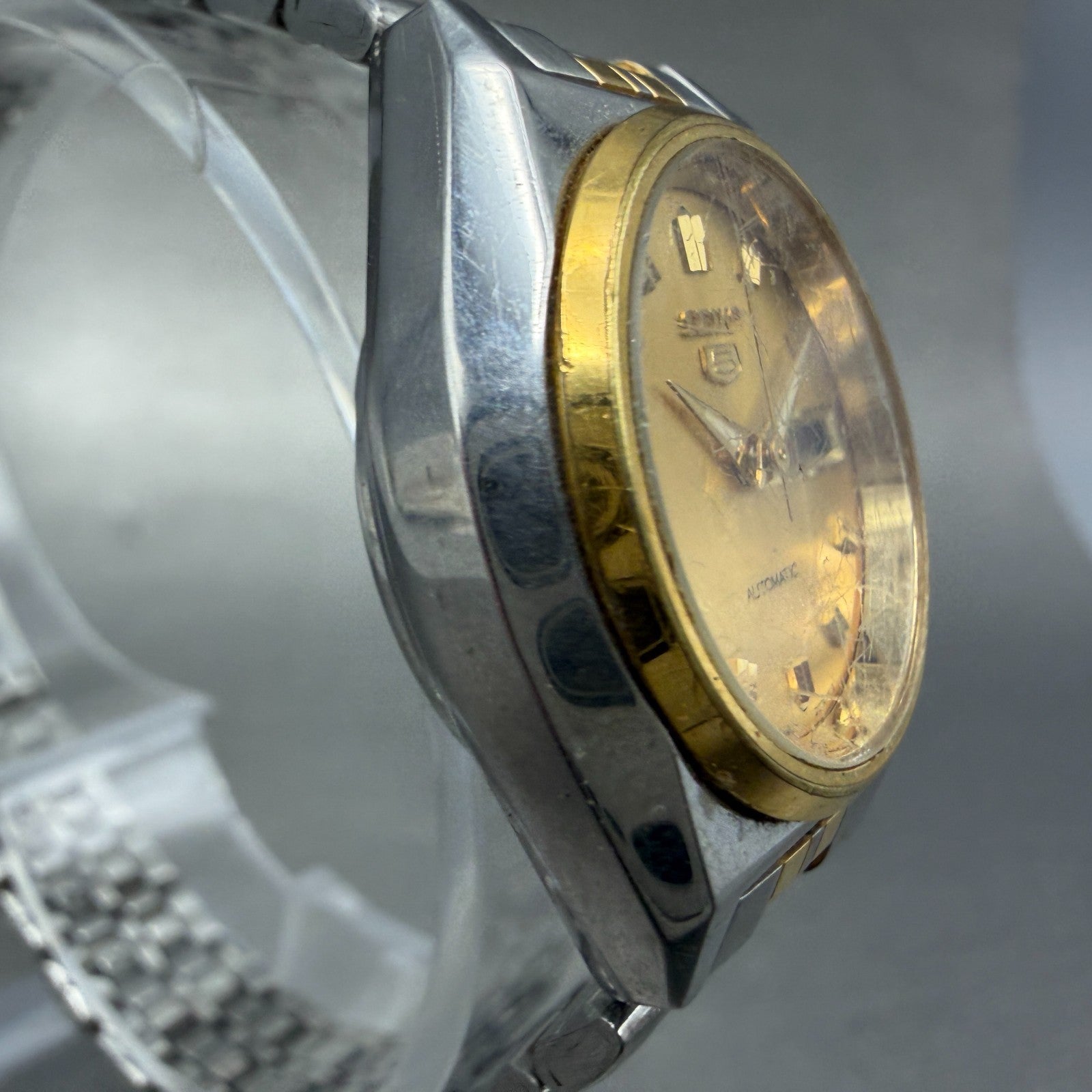 Seiko 5 Automatic Watch Women 25mm Champagne Dial Two Tone Daydate 4206-0460 Run3