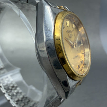 Seiko 5 Automatic Watch Women 25mm Champagne Dial Two Tone Daydate 4206-0460 Run3