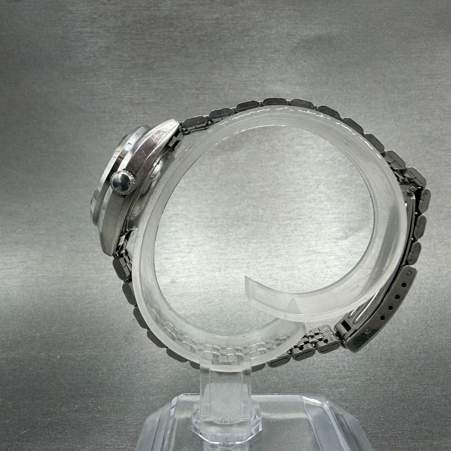 Seiko Automatic Watch Women 26mm Blue Dial Silver Tone Date 2205-0550 Runs6