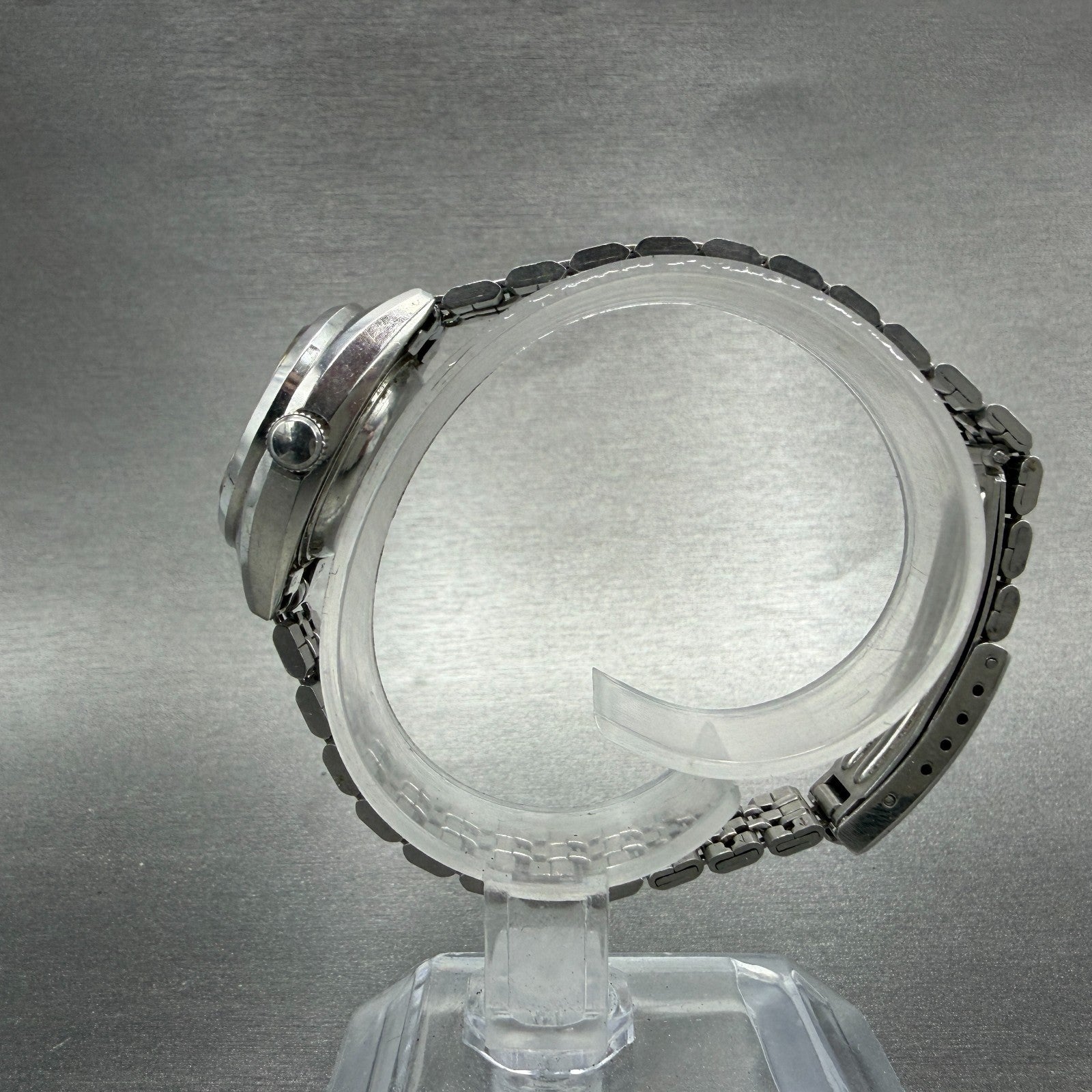 Seiko Automatic Watch Women 26mm Blue Dial Silver Tone Date 2205-0550 Runs6
