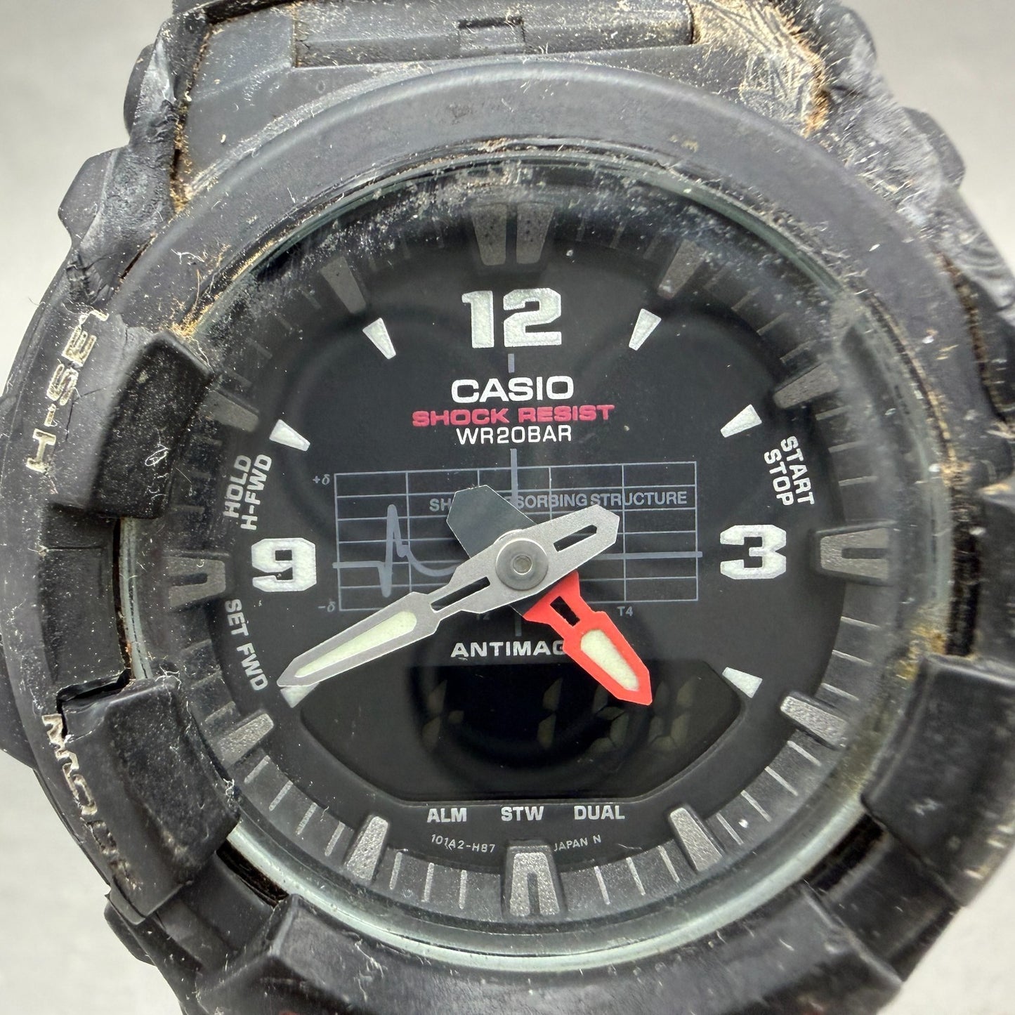 Casio G-Shock G-100Watch Men 48mm Analog Digital Black Tone Round READ!!! NewBat1