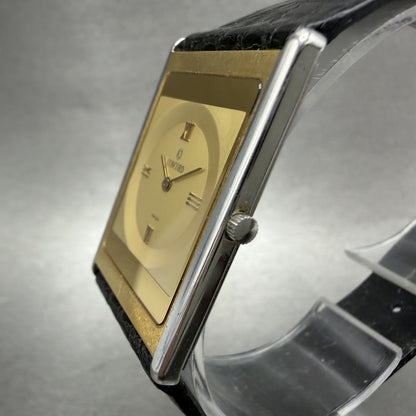 Concord Delirium Tank Watch Men 25mm Gold Dial Steel Rectangle 15-20-617 New Bat2