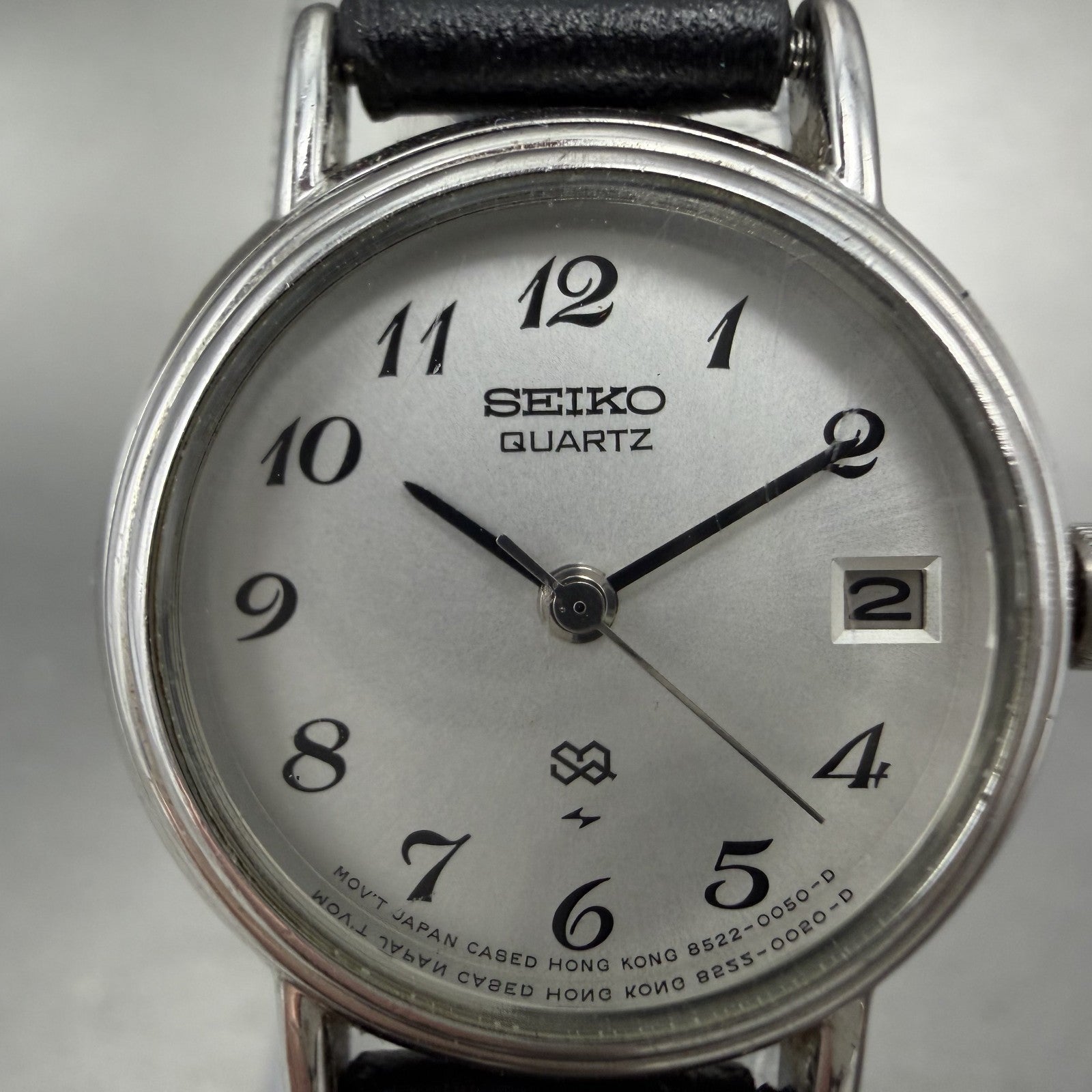 Seiko SQ Watch Women 23mm Silver Dial Silver Tone Date 8522-0030 New Battery1