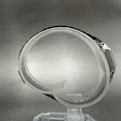 Citizen CQ Watch Women 13mm Silver Dial Silver Tone Rectangle New Battery NHJDS8