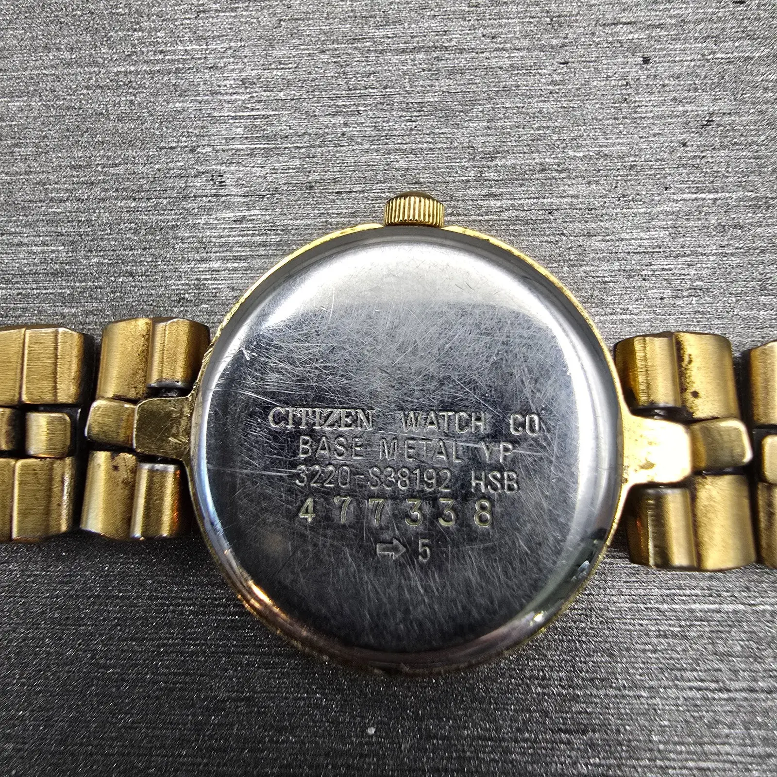 Citizen Watch Women 20mm Black Dial Gold Tone Round 3220-S38192 New Battery VTG10