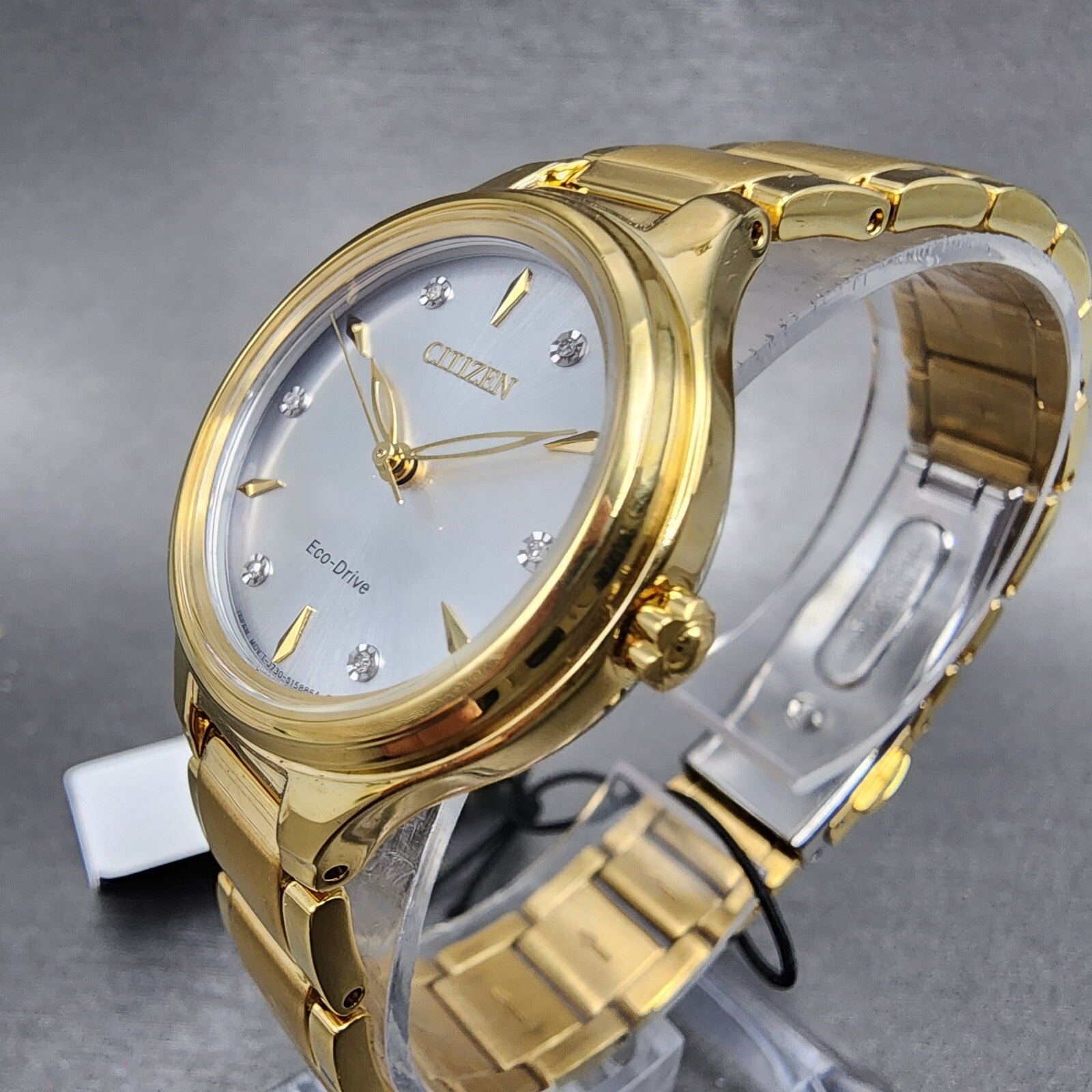 Citizen EcoDrive Corso Watch Women 29mm Silver Dial Gold Tone Round Works2