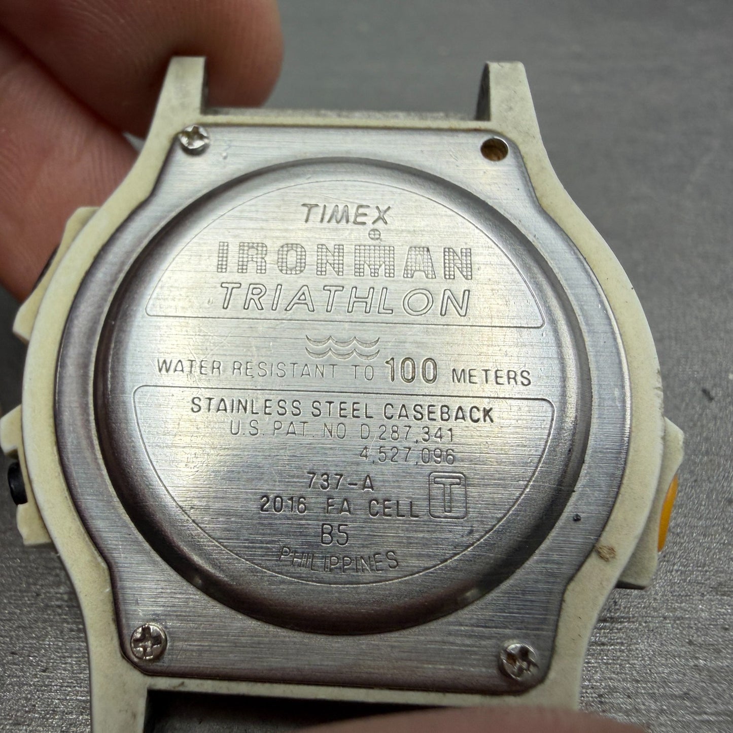 Timex Ironman Trialthlon Watch Men 38mm Digital Gray Alarm Chrono New Battery6