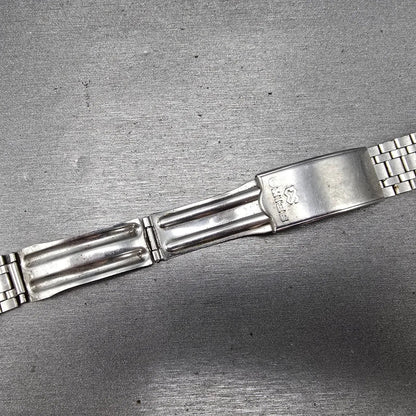 Seiko SQ Bracelet 20mm Stainless Steel Silver Tone Tri Folding Clasp VTG 6105016