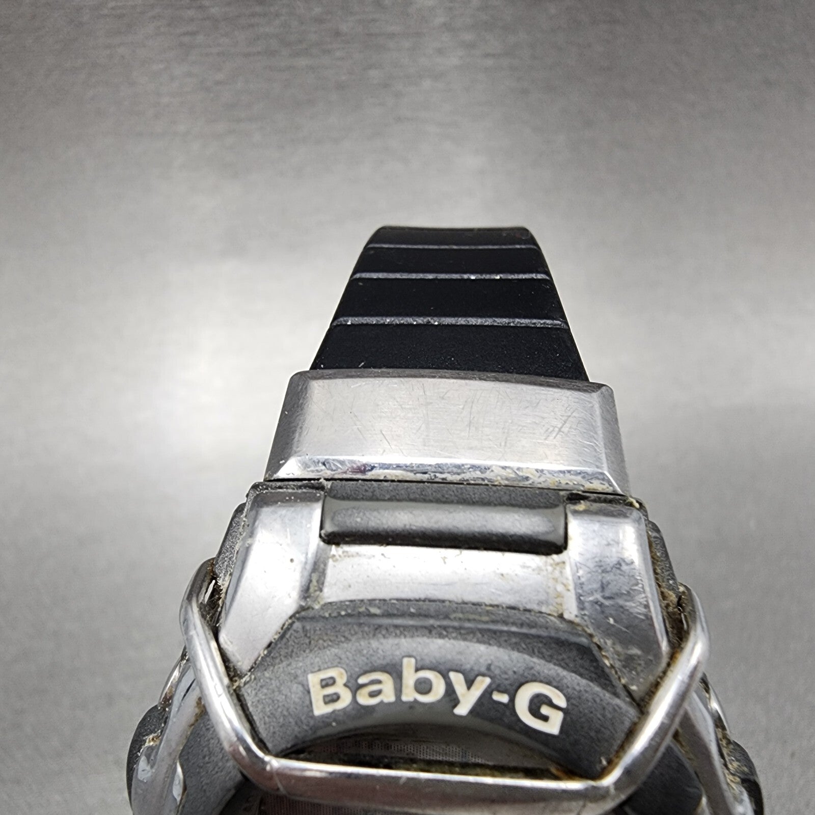 Casio BabyG Watch Women 42mm Digital Silver Tone alarm Chrono MSG133 New Batt4