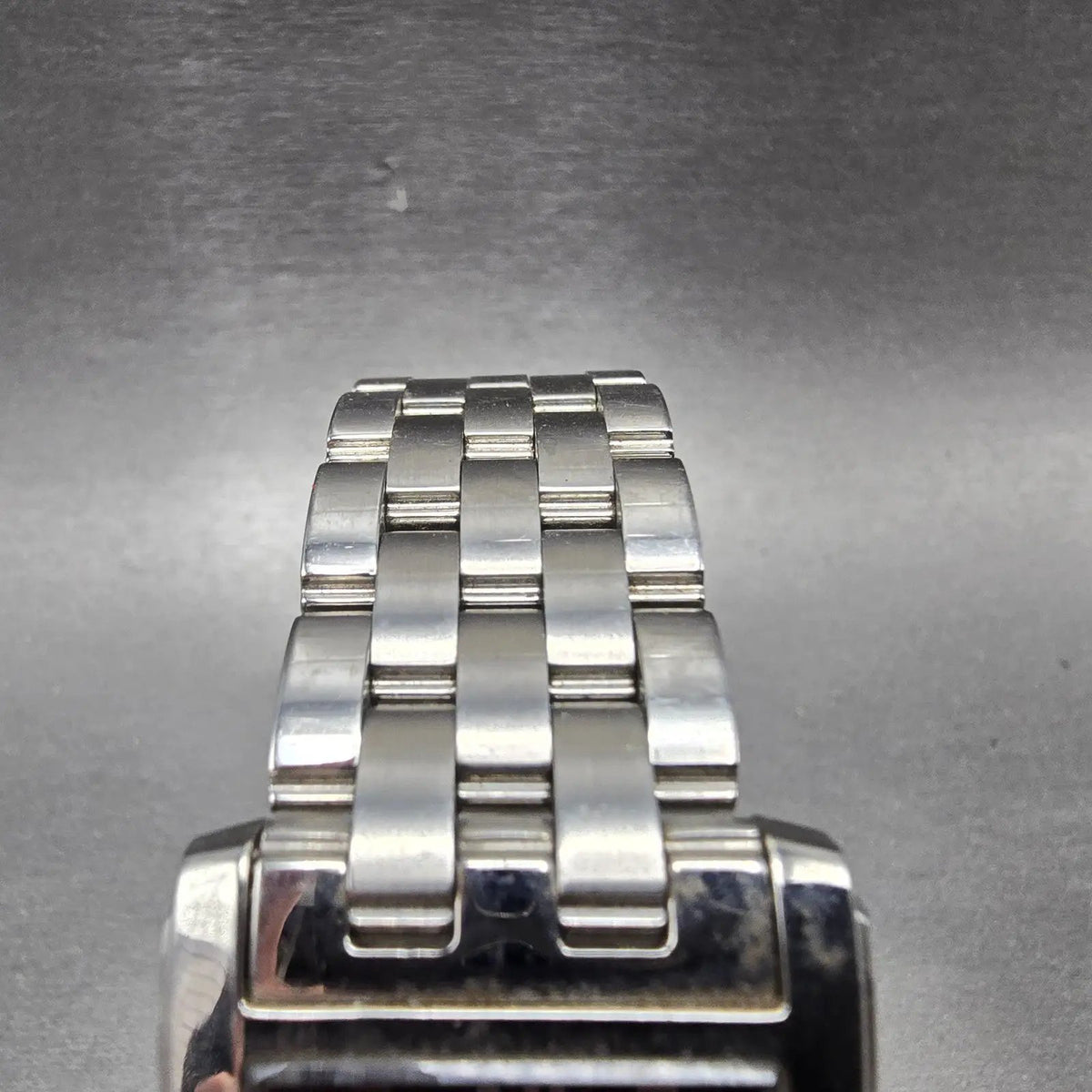Citizen Eco-Drive Tank Watch Men 26mm Black Dial Silver Tone Date Rectangle Runs4