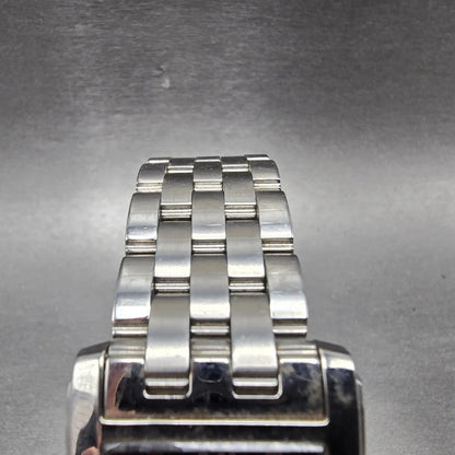 Citizen Eco-Drive Tank Watch Men 26mm Black Dial Silver Tone Date Rectangle Runs4