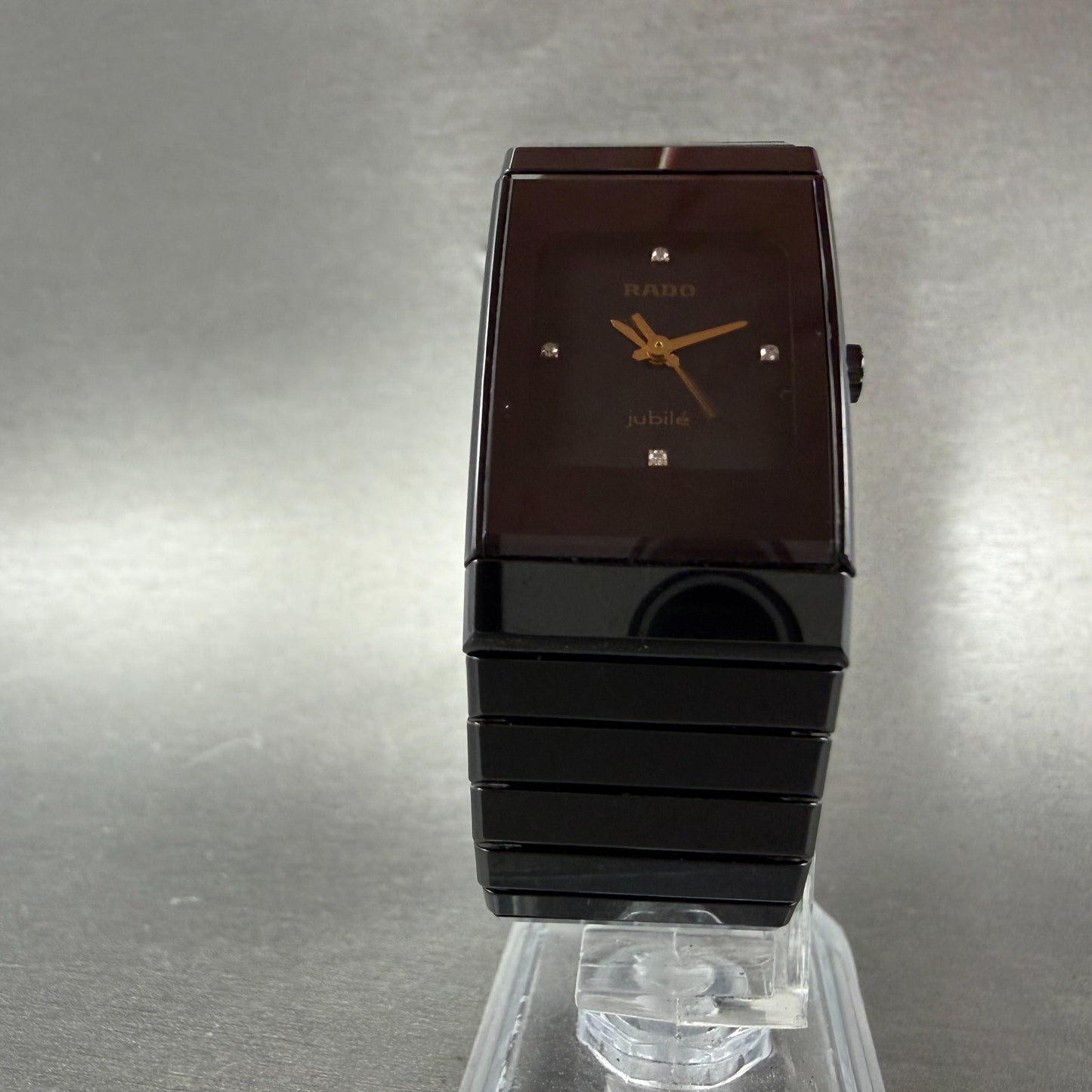 Rado Diastar Watch Women 21mm Black Dial Black Ceramic 205.0296.3 New Battery5