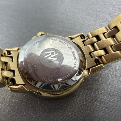 Raymond Weil Tango Watch Women 22mm MOP Dial Gold Plated Diamond Bezel New Bat9