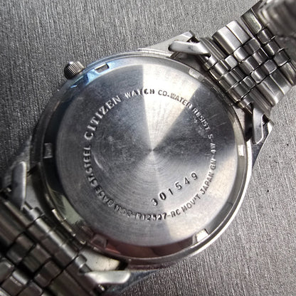 Citizen President Watch Men 35mm Blue Dial Silver Daydate 1102-R12527 New Batt10