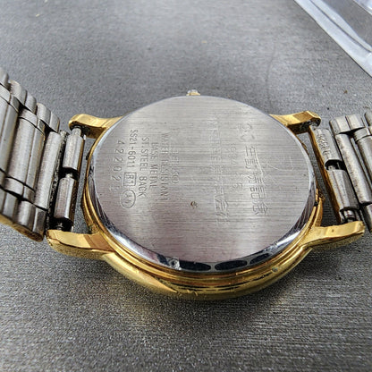 Seiko Dolce Watch Men 32mm Champagne Dial Gold Tone 5s216011 New Battery READ!!9