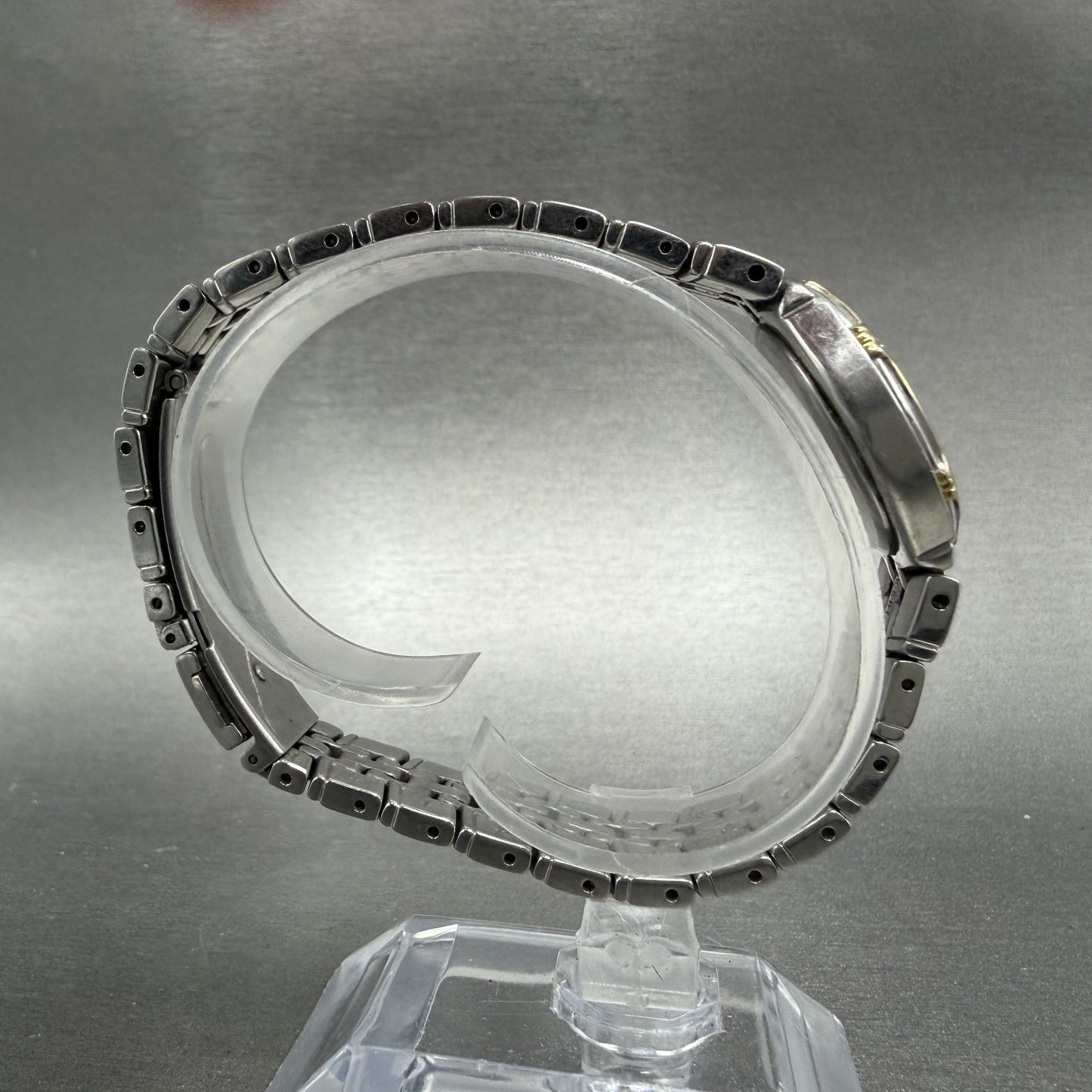 Seiko Watch Women 26mm Silver Dial Two Tone Date Round 7n82-0at0 New Battery DCT8