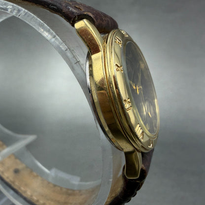 Citizen Watch Women 24mm Black Dial Gold Tone Date 1012-K13131 New Battery 563