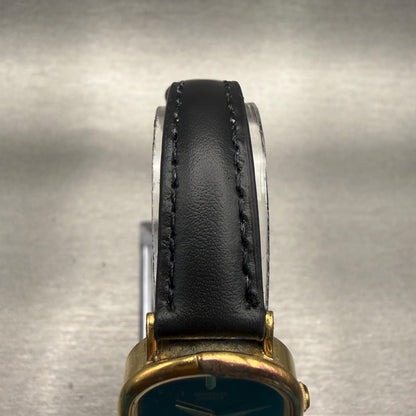 Seiko Watch Women 23mm Black Dial Gold Tone Oval 4700-5039 Vintage New Battery4