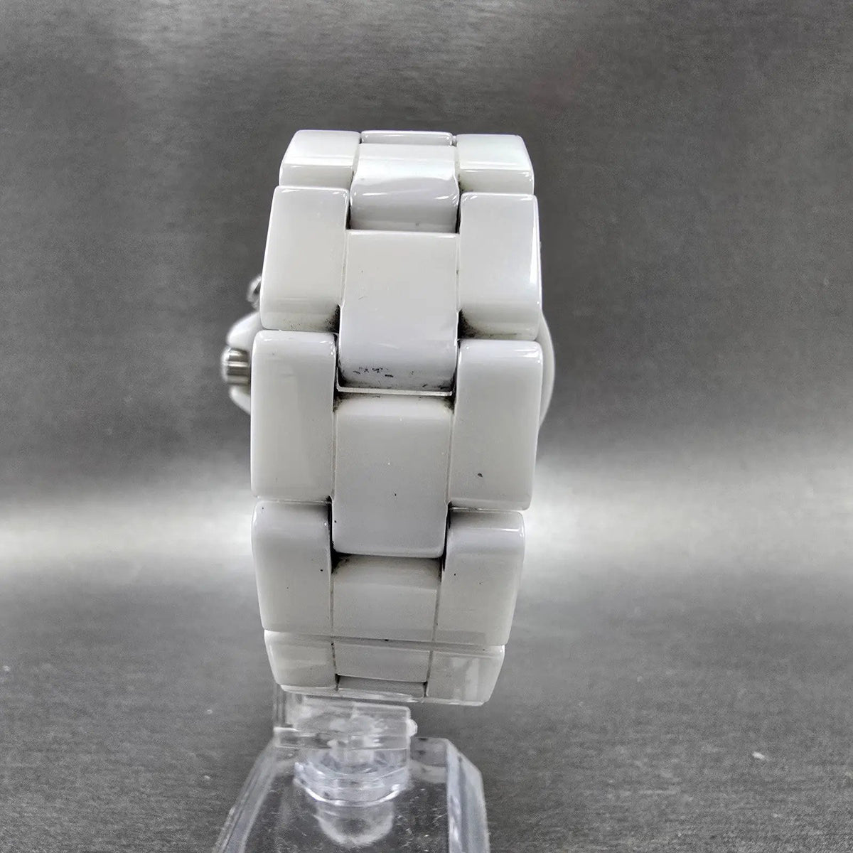 Michael Kors Dylan Watch Men 48mm White Dial White Ceramic Date MK8177 New Batt7