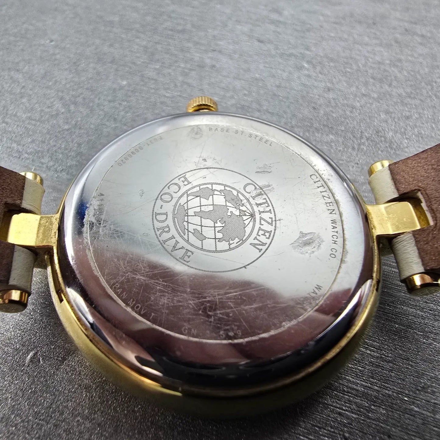 Citizen Eco-Drive Watch Women 34mm White Dial Gold Tone Round E031-S090920 Runs9