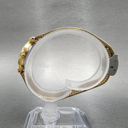 Seiko Watch Women 22mm White Dial Gold Tone Round 4n21-0052 New Battery