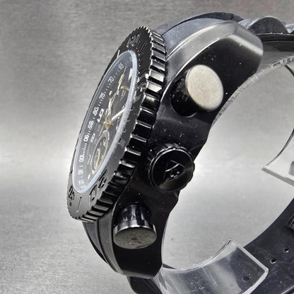 Swiss Legend Commander Chronograph Watch Men 46mm Black Daydate New Battery2