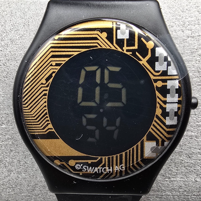 Swatch Digital James Bond A View To A Kill Watch Men 34mm SIB101 New Battery NOS1