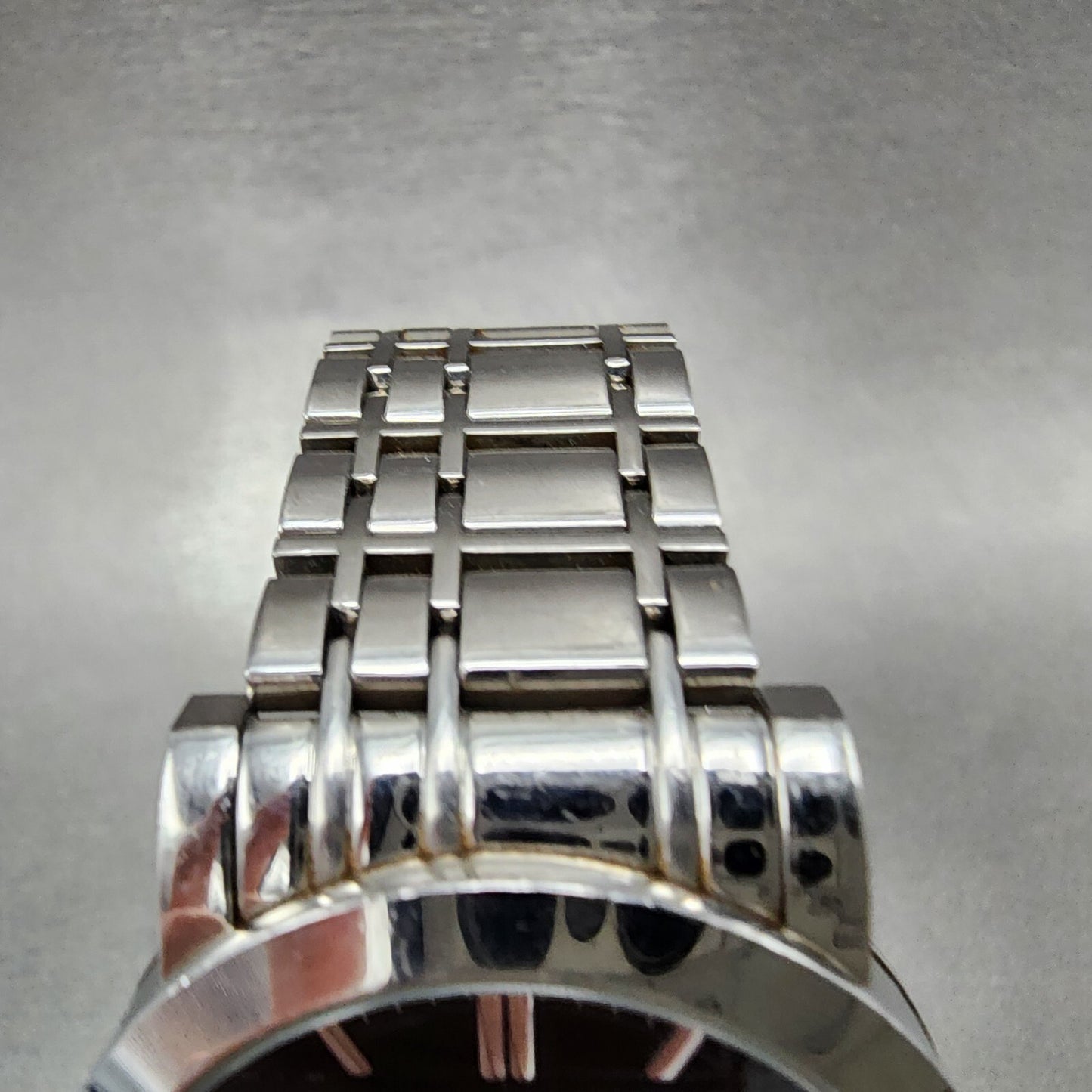 Burberry Watch Men 38mm Black Dial Steel Date Round BU1364 New Battery