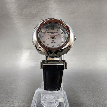 Georges Memmi Watch Women MOP Dial Silver Tone Round Swap Bezel New Battery7