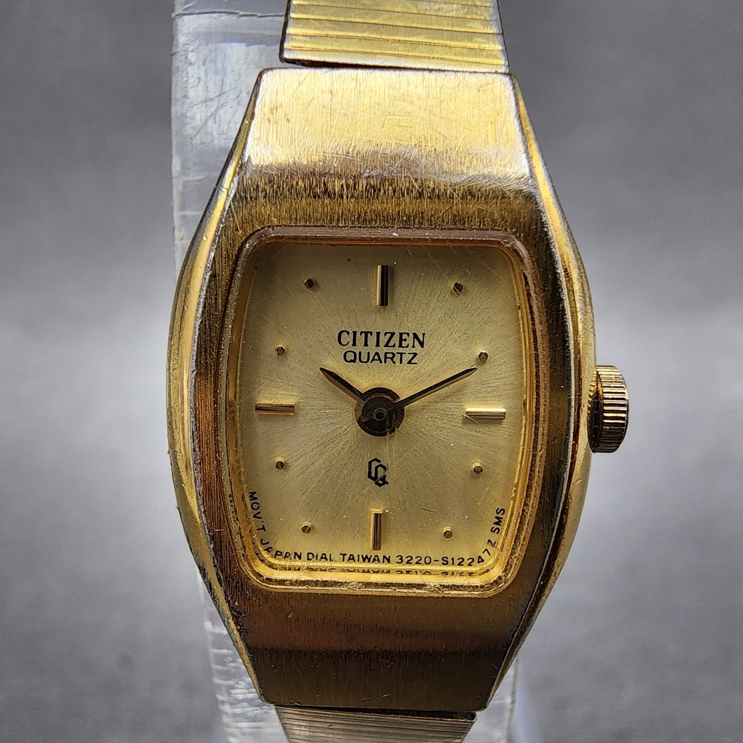 Citizen CQ Watch Women 17mm Champagne Dial Gold Tone 3220S02147 New Battery1
