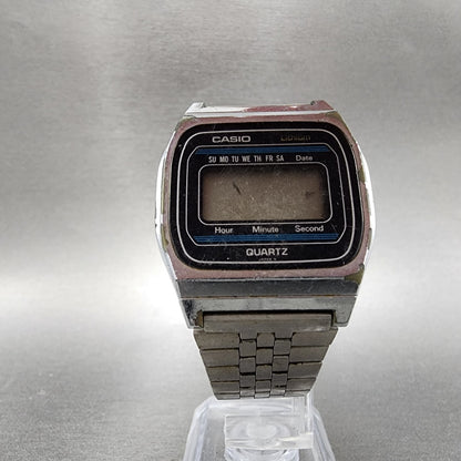 VTG Casio 155-B815 Watch Men 34mm Digital Silver Tone Octagon PARTS