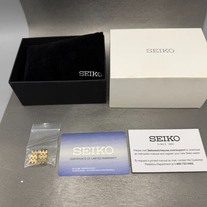 Seiko Tank Watch Women 16mm Champagne Dial Gold Tone 1N01-0FH0 New Battery NMZ12