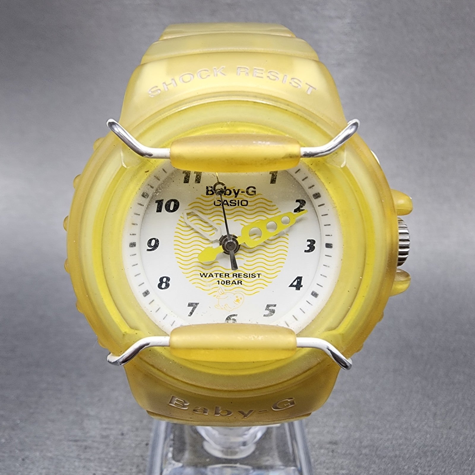 Casio BabyG BG11 Watch Women 42mm White Dial Clear Tone Round New Battery0