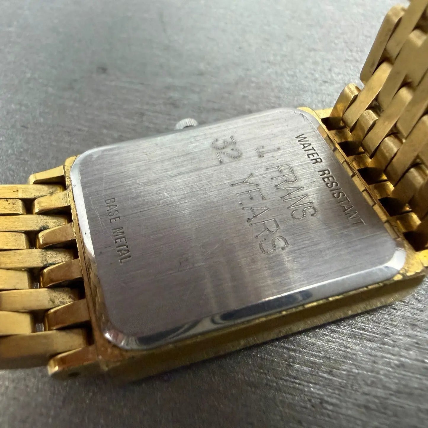 Wittnauer Tank Watch Men 24mm Champagne Dial Gold Tone JV23815120 New Battery9
