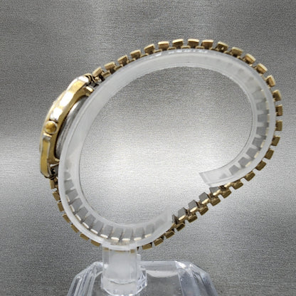 Citizen Watch Women White 27mm Dial Gold Tone Date Round 6010-S37668 New Battery
