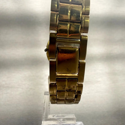 Seiko Watch Men 32mm Gold Dial Gold Tone Round V701-2B60 New Battery Vintage7