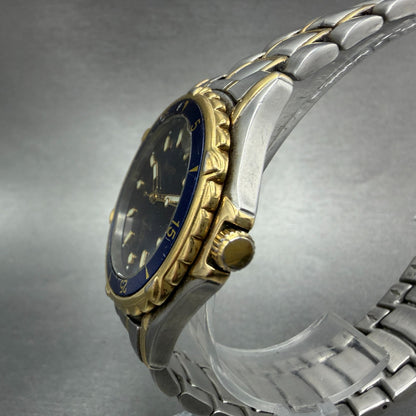 Bulova Marine Star Dive Watch Men 38mm Blue Dial Two Tone Date New Battery2